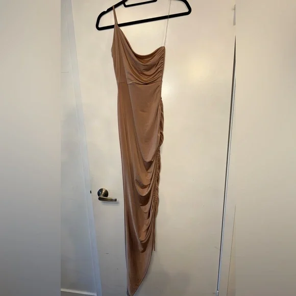 Windsor Asymmetrical Ruched Dress - Picture 3 of 4